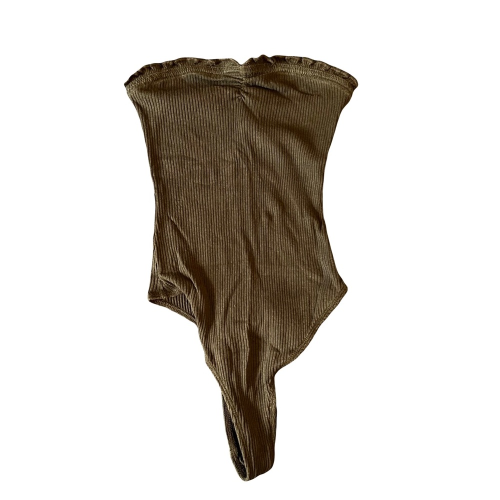 urban outfitters out from under strapless bandeau ribbed body suit